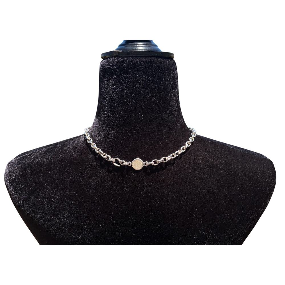 Vintage Peru 950 Sterling Silver Oval Chain Circle Medallion Necklace 17" 40g - Picture 9 of 16